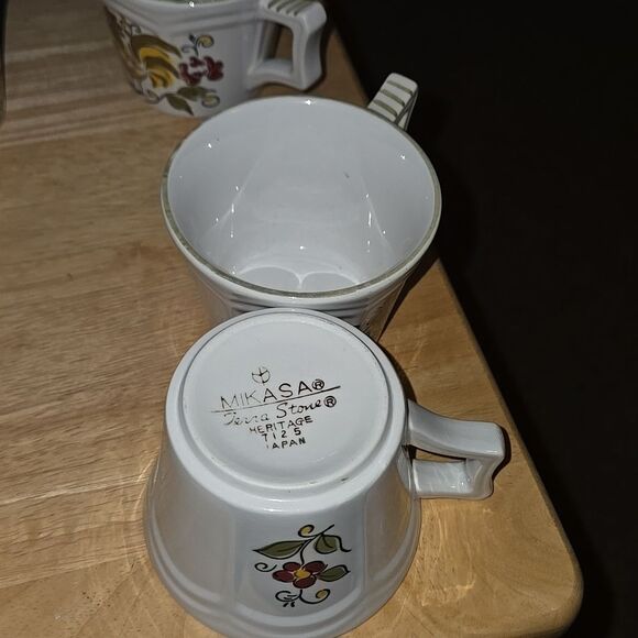 Vintage Mikasa Terra Stone Heritage 7125 Rooster Plate Cup Mug Dinnerware Set 32 - Picture 3 of 16